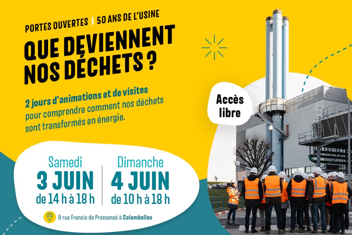 QUE DEVIENNENT NOS DECHETS ?
A Colombelles, à l'occasion de son cinquantenaire, l'usine de valorisation énergétique des déchets du @syvedac , exploitée par <a href="/suez/">SUEZ</a>  ouvre ses portes au public :
--> les samedi 3 juin et dimanche 4 juin
Inscriptions ici :
lnkd.in/eBE3Gm2Z
