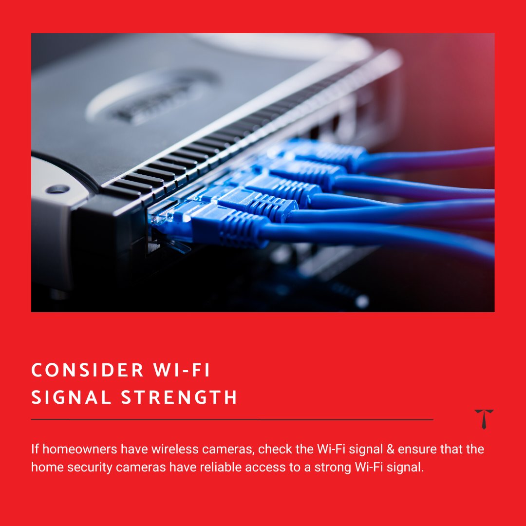 TechnomineBiz's tweet image. If you have wireless cameras, check the Wi-Fi signal around your home, and make sure that the home security cameras have reliable access to a strong Wi-Fi signal.

#CCTVPlacement #WifiSignal #WirelessCameras #BurglaryPrevention #BurglarPrevention