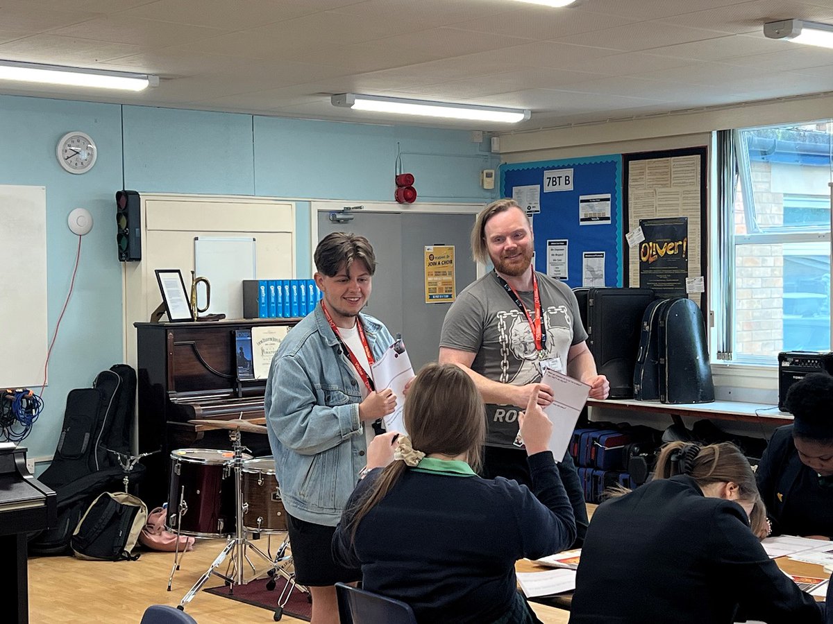 Great to welcome Adam Perkins and Myles Clear to Walton Academy again for their session with our year 10 BTEC Music students. Adam and Myles are facilitators for the EVOLVE project, run by <a href="/LincsOneVenues/">Lincolnshire One Venues</a> 

Read the full story here: bit.ly/43exmze