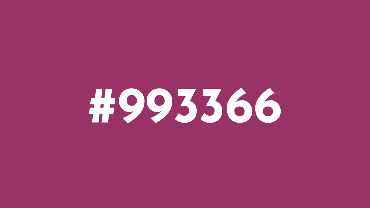 TimourPetit's tweet photo. The color #993366 is a dark and intense shade of reddish-purple. It is often associated with luxury, creativity and sophistication. #randomcoloroftheday #colorful #Random https://t.co/0We2SIyCbG