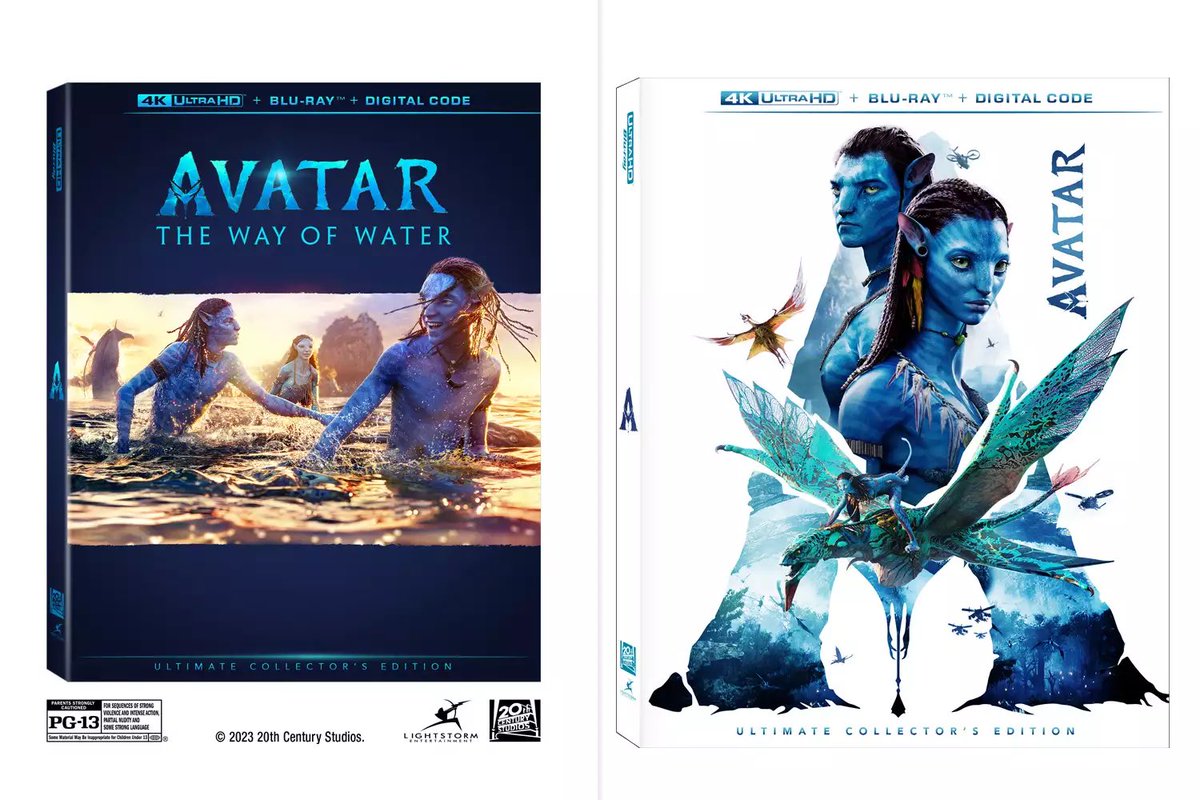 Coming to 4K UHD 6/20 from 20TH CENTURY STUDIOS

Avatar (2009) 4K UHD 

Avatar: The Way of Water (2022) 4K UHD 

people.com/movies/avatar-…

#FilmTwitter #Avatar #AvatarTheWayOfWater #4KUltraHD #4K #Bluray #3D #3DBluray #Movie #Movies #Film #Cinema #JamesCameron #FilmCommunity…