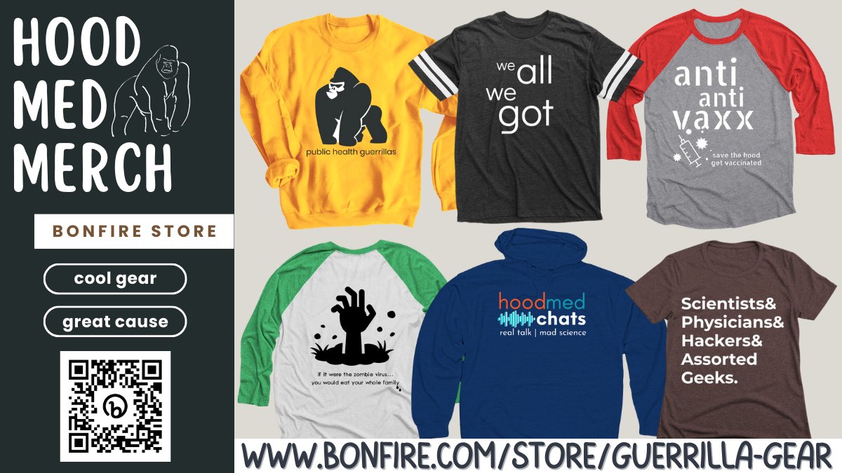 hood_medicine's tweet image. It's never too late to grab some Guerrilla Gear &amp;amp; support a great cause! Shop our @Bonfire merch to support #HoodMed &amp;amp; our mission to combat health disparities &amp;amp; curb the spread of health-related dis/misinformation.

Shop here: bonfire.com/store/guerrill…

#PublicHealthGuerrillas🦍