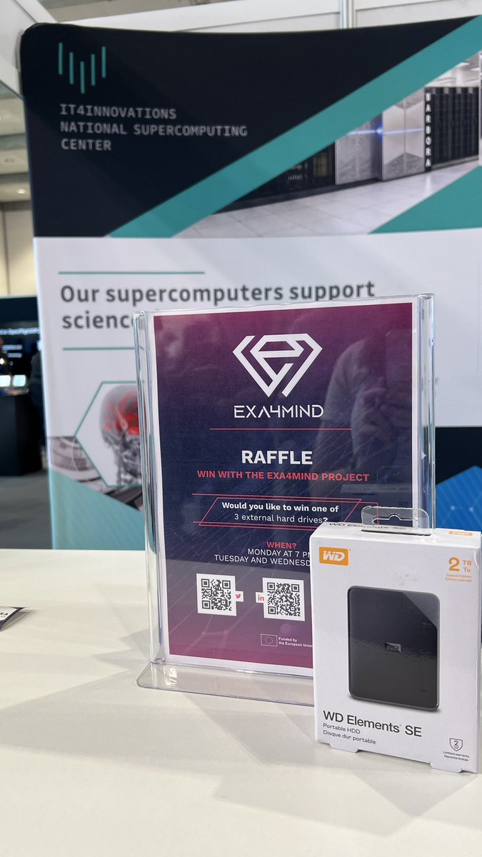 IT4Innovations's tweet photo. 📍 We are here at the @ISChpc booth #B209, excited to speak to you.
✨🌟🎉🎁🔖 Do not miss the chance to win with @EXA4MIND & @OpenWebSearchEU at our booth.
https://t.co/5R5uQyYjKW
#imaginetomorrow #ISC23 #ISC23_SCC #CzechHPC https://t.co/f7lwCgOwua