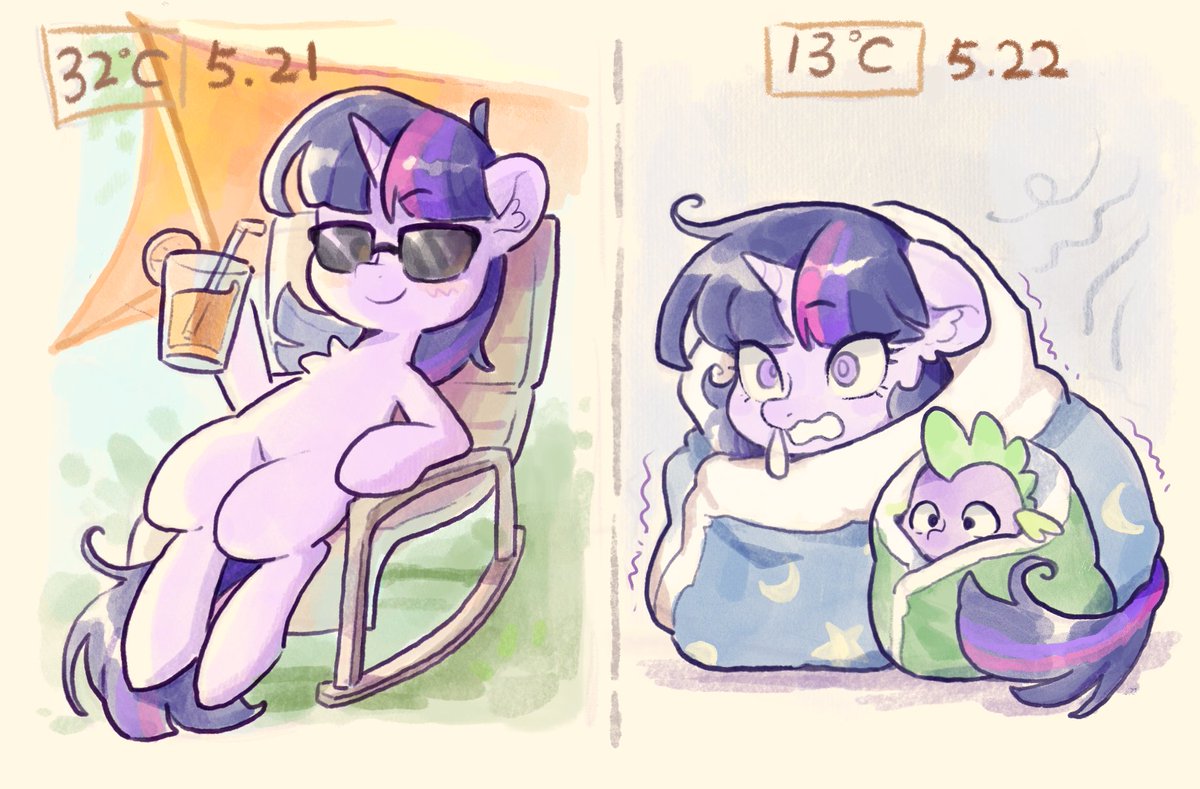 气温的突然变化总是令人措手不及 #MLP #mylittlepony #TwilightSparkle