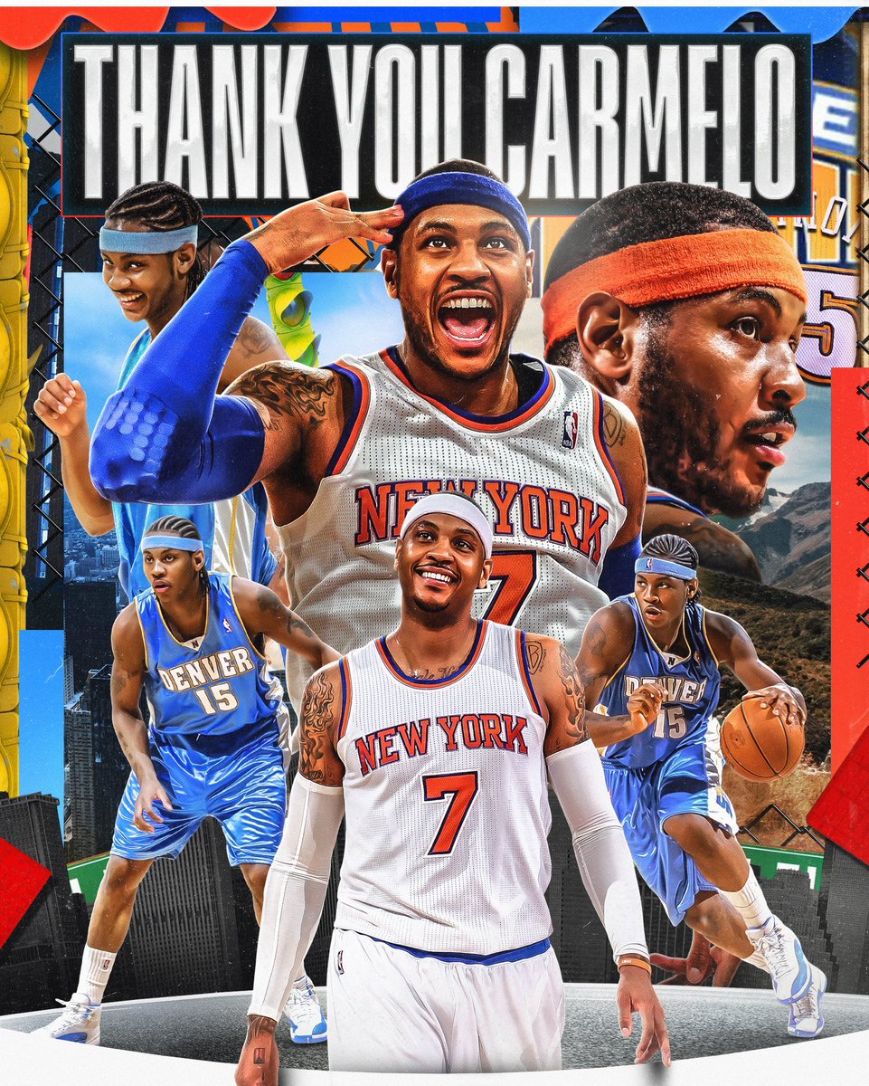 10x NBA All-Star, 6x All-NBA selection, 9th most points all-time and 75th Anniversary Team member… Thank you, Carmelo! 👏