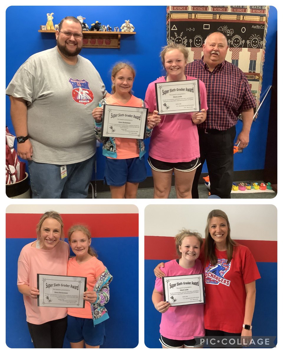 ✅ Ongoing Desire to Help Others
✅ Loving Hearts
✅ Over the Top Work Ethic
——————————————————-
Congrats to these two Super Sixth Graders <a href="/ndeschargers/">North Elementary</a> ! ❤️💙#HelpingHands #CanDoAttitude