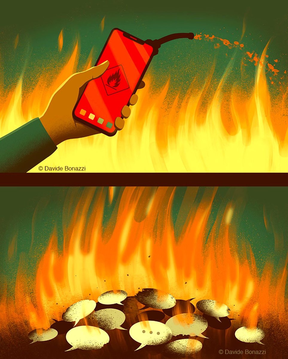 Davide Bonazzi (@davidebonazzi2) on Twitter photo Hate speeches, populism and rage fueled by social media are threatening our democracies. Some illustrations for an article by Indian writer and activist Arundhati Roy, published this week in <a href="/Internazionale/">Internazionale</a>. shorturl.at/knrUX #illustration Hate speeches, populism and rage fueled by social media are threatening our democracies. Some illustrations for an article by Indian writer and activist Arundhati Roy, published this week in <a href="/Internazionale/">Internazionale</a>. shorturl.at/knrUX #illustration