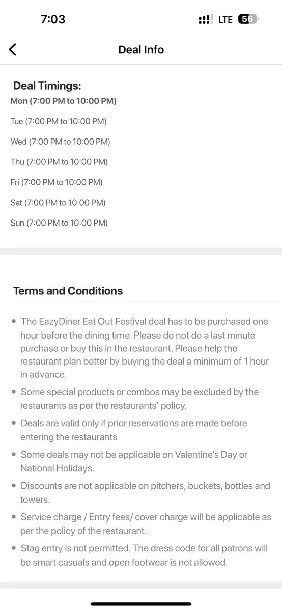 MkUvacha's tweet photo. With already limited options these kind of new rules in last min creates great disappointment. 

Pls look into it in future. @eazydiner @KapilChopra72 https://t.co/1WNrroI7sS