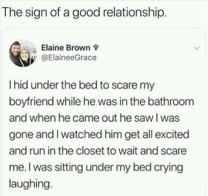 JeanSHammond's tweet photo. the sign of a good relationship https://t.co/gPt1W0fmbX