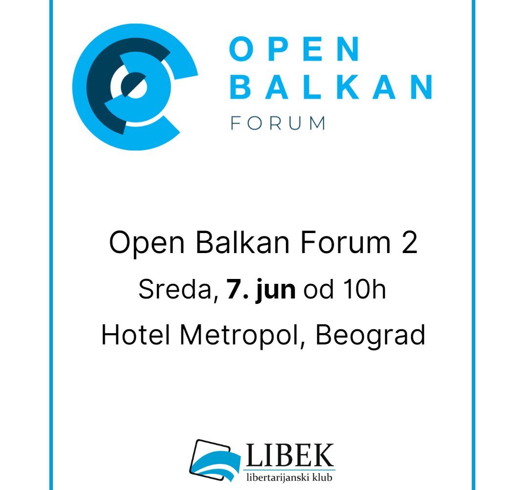 🗞️ Libek organizuje drugi po redu Open Balkan Forum

📍 Sreda, 7. jun od 10h hotel Metropol

📲 Više o samom događaju i link za registraciju:
lnkd.in/dcdsJEcw