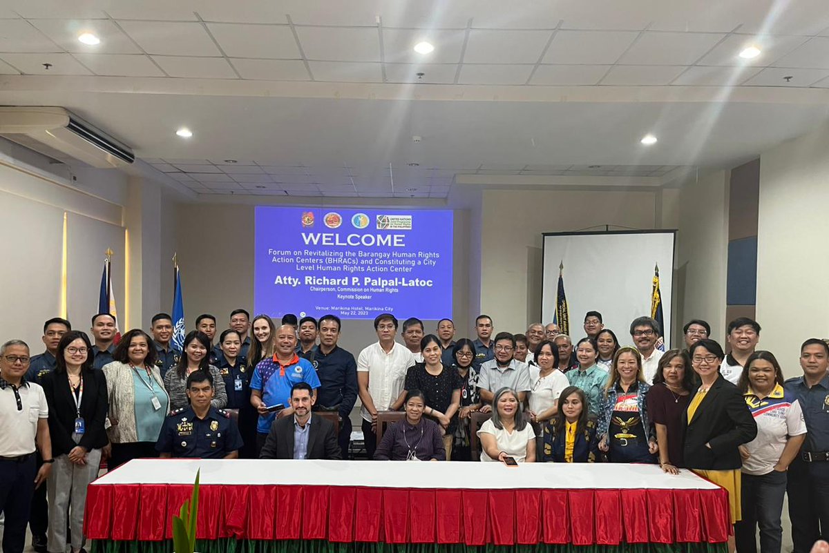 Today in #Marikina the UNJP for #HumanRights hosted a forum in revitalizing the barangay human rights actions centres, in association with the City of Marikina, the Commission on Human Rights, the PNP and DILG. We look forward to building on this event!