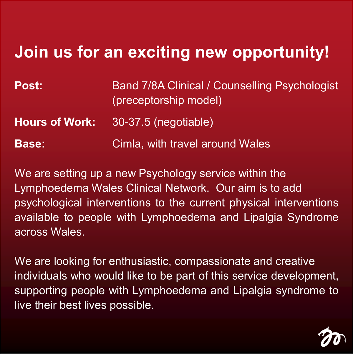 LymphNetWales's tweet photo. #lymphoedema #lymphoedemawales #lymffoedemacymru #lymphoedemawareness #lwcn #lymphoedemawalesclinicalnetwork #lymffoedema #psychology #psychologicalservice #psychologicalservices #vacancy #recruiting #comingsoon https://t.co/EQrrzoauUK