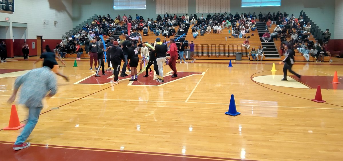 WHS_Seminoles's tweet photo. A rainy morning moved Westside’s Annual Field Day indoors but plenty of activities & friendly competition will be enjoyed during the day! The traditional “Students vs Staff” basketball tournament starts following lunch.
#BibbVIP #Built4Bibb #WestsideWinning #FieldDay2023 https://t.co/yWQVHGLF4z