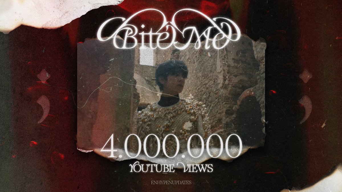 enhypenupdates's tweet image. #ENHYPEN "Bite Me" Official MV has surpassed 4 MILLION views with 727k likes on YouTube in 4 hours and 47 minutes of its release!

🔗 youtu.be/wXFLzODIdUI

BITE ME OUT NOW
#DARKBLOOD #BiteMe #DARKBLOOD_OutNow #ENHYPEN @ENHYPEN_members @ENHYPEN