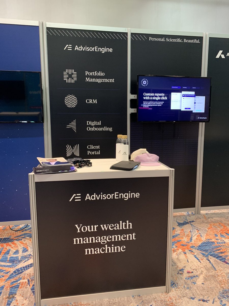 We are all set up at <a href="/wealth__stack/">WealthStack</a> !! Come see <a href="/AdvisorEngine/">AdvisorEngine</a> at kiosk K9.