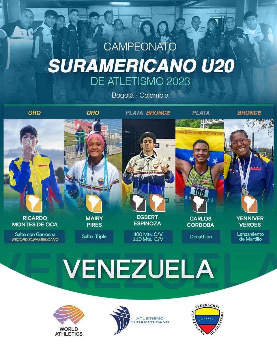 El atletismo regresó del Suramericano con medallas 🥇🥈🥉

La selección nacional que asistió al Suramericano Sub 20 de Atletismo en Bogotá, Colombia, cosechó cuatro medallas en su participación.