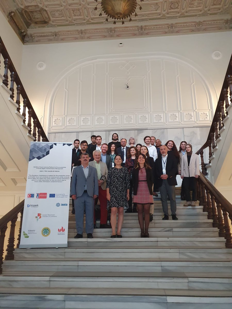 gmchamber's tweet photo. We enjoyed working on the Erasmus+ DigiVIP project, Creating a Msc Course Curriculum for ‘Environmentally-Friendly Digital Transformation Management’ with partners from @digi_vip, @istanbuluni, Bielefeld University of Applied Sciences, Bizpark Bilisim, @uniofbeds  and @immibtr https://t.co/AuS7urOeks