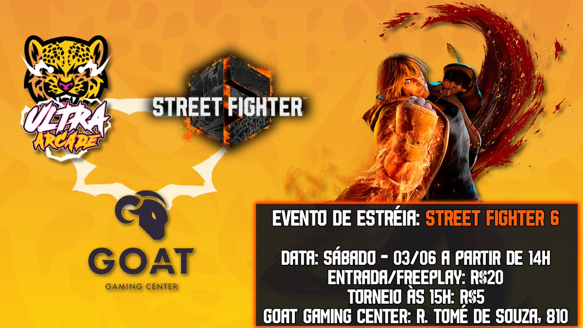 ultraarcadebh's tweet photo. O primeiro campeonato de Street Fighter 6 de Belo Horizonte está próximo!

Que tal já fazer a sua inscrição antecipada?

Inscreva-se em:

https://t.co/6lfAn2hDiO https://t.co/aZiGDsVaLy
