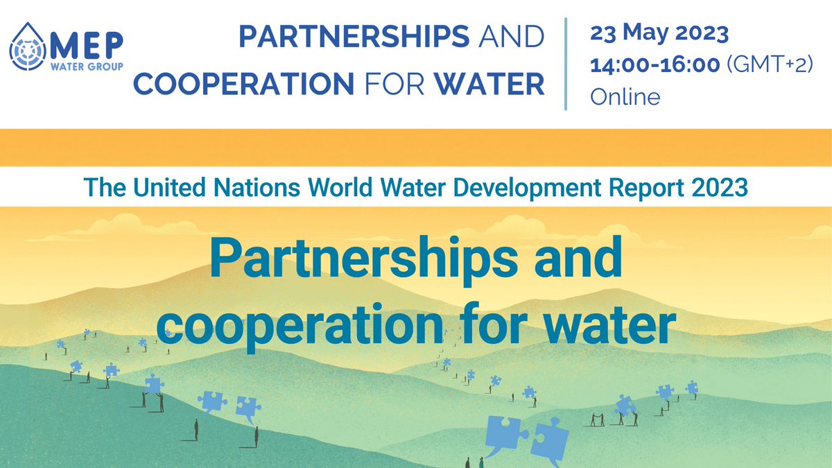 🔔You have 1 day left to register for the MEP Water Group event on #Partnership & #cooperation for water management co-organised with @UNESCO! 🔵Tune in tomorrow, 23 May on 14:00-16:00 for an exciting discussion with @WeissPernille & top EU speaker! 👉buff.ly/3Nzn48a