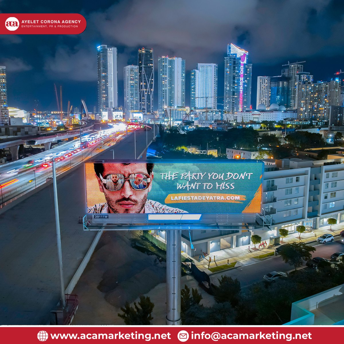ACAMarketing's tweet photo. @SebastianYatra's latest hit is sure to make you dance. 💃 #VAGABUNDO is already causing a stir in #Miami with its electrifying beats and unforgettable vocals.
Book your dates 👇👇👇👇
📧 info@acamarketing.net
💻https://t.co/GfsQIywlh5
#SebastianYatra #LEDAds #BILLBOARD #OOH https://t.co/iKmi5wbNKj