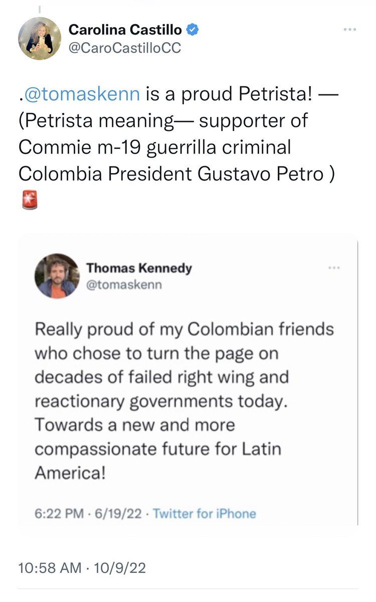CaroCastilloCC's tweet photo. Socialistas como Thomas Kennedy 👇 son los que la alcaldesa Daniela Levine Cava usa para reforzar su campaña.

Socialists like Thomas Kennedy 👇 are the ones who Mayor Daniela Levine Cava uses to reinforce her campaign.

Thomas Kennedy is also the voice for @FLImmigrant —a far left FL org 🧵 2/2