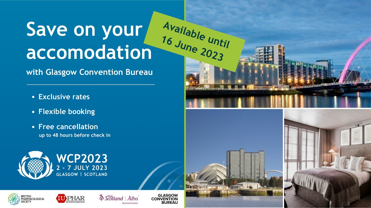 WCP2023 (@wcp2023) on Twitter photo Access exclusive rates when you book your #WCP2023 accommodation through <a href="/meetglasgow/">Glasgow Convention Bureau</a>.
🏨 A range of hotels to suit all needs
💳 Flexible booking
📅 Free cancellation until 48 hours before check-in
Available until 16 June: wcp2023.org/accommodation-… Access exclusive rates when you book your #WCP2023 accommodation through <a href="/meetglasgow/">Glasgow Convention Bureau</a>.
🏨 A range of hotels to suit all needs
💳 Flexible booking
📅 Free cancellation until 48 hours before check-in
Available until 16 June: wcp2023.org/accommodation-…