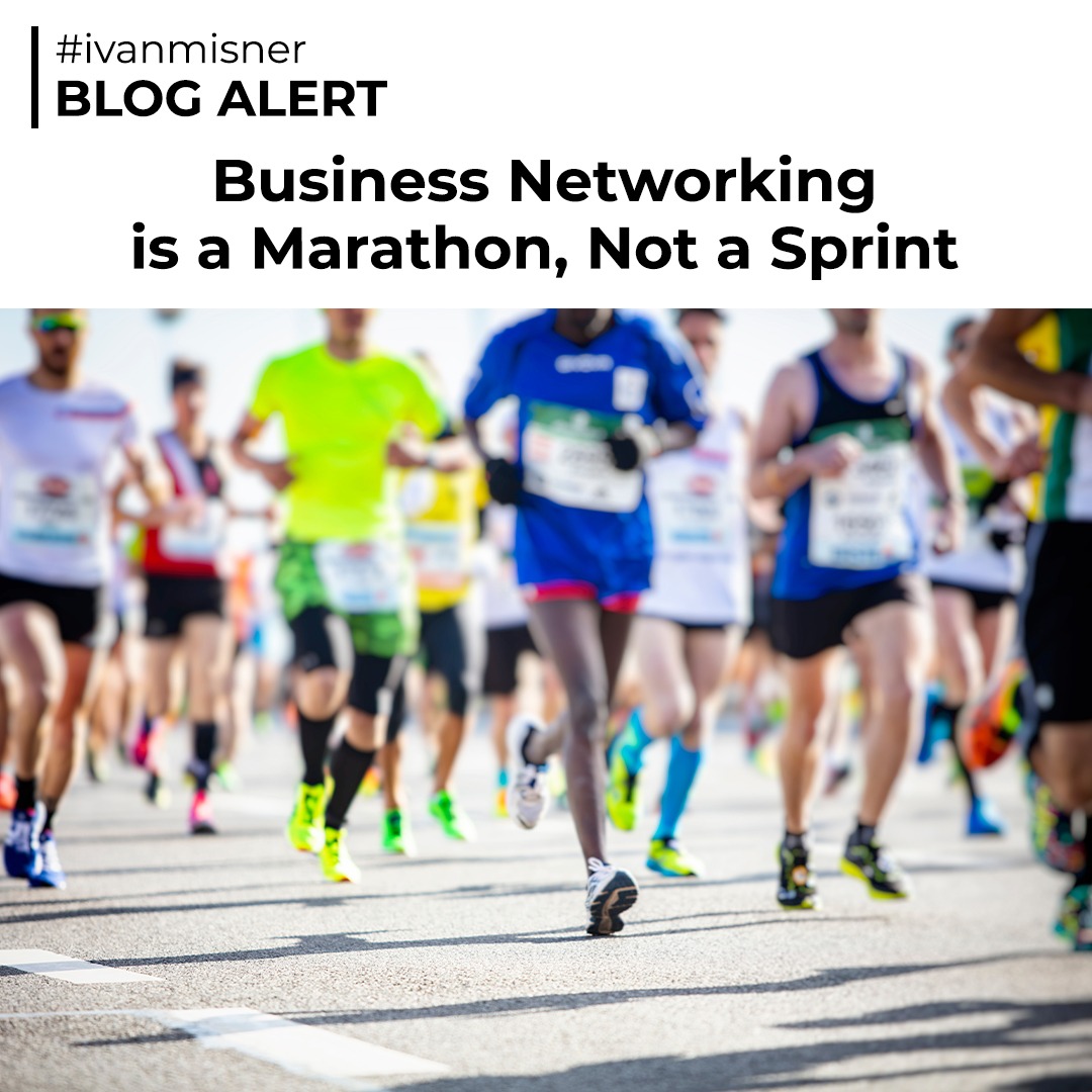 RT <a href="/IvanMisner/">Ivan Misner</a> #BNI #BNIDelhiSouth #ReferralsMarketing "Business Networking is a Marathon, Not a Sprint
Networking plays a pivotal role in the world of professional relationships and business growth. It is a marathon that requires patience, persevera… "