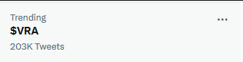block_writer's tweet photo. 👀 >200k Tweets for $VRA! 

#Verasity #Crypto #Blockchain https://t.co/tvJAnZ4gRM