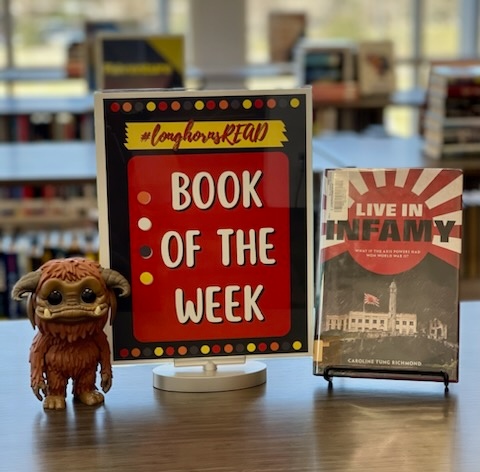 Dobie9Library's tweet photo. Ludo's #BookoftheWeek choice is Live in Infamy by Caroline Tung Richmond!⁠

#longhornsREAD #pisdREADS #botw #reading #books #ebooks #audiobooks #hslibrary #bookrecommendation #recommendedreading #LiveinInfamy #YAalternatehistory https://t.co/W5CmBLungN