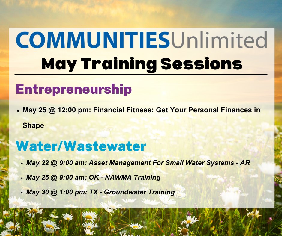 CommunitiesU's tweet image. Sign up for any of these trainings today at communitiesu.org/training/