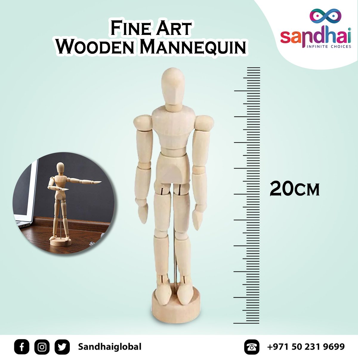 📣 Attention all artists and creatives! Sandhai proudly presents the exquisite Fine Art Wooden Mannequin, now available in a convenient 20 sizes! 🎨✨

👉Buy now
sandhai.ae/fine-art-woode…
🛒-sandhai.ae

#FineArt #WoodenMannequin #ArtistsTools #ArtSupplies