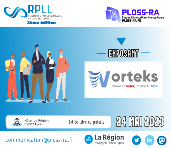 worteks_com's tweet photo. 📅 Rendez-vous ce mercredi 24 mai pour les Rencontres Professionnelles du Logiciel Libre !

➡️ https://t.co/ADQxX438il

#RPLL #RPLL23 #Lyon #LogicielLibre #OpenSource https://t.co/Anc7vFEg6q