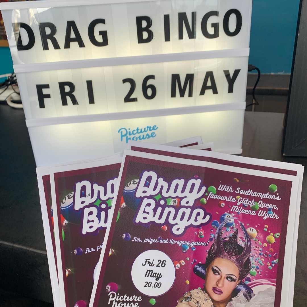 Not long to go until our first #DragBingo extravaganza with Mileena Wyntr! 🏳️‍🌈

Join us for fun, prizes, Kiki cocktails and lip-syncing like you wouldn't believe! 💃🍹

📆 Friday 26 May 🕑 20.00

🎟️ Tickets £8 /£5 members! ow.ly/7TZI50OqRUM