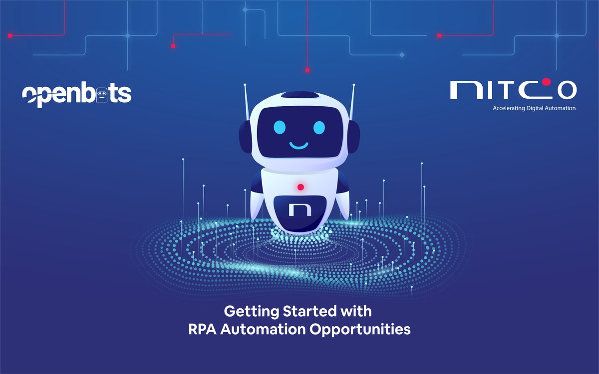 Find our how to get started with RPA Automation Opportunities in this white paper from our partner, OpenBots.

#RPA #RoboticProcessAutomation #nitcoinc

 zurl.co/WYh6