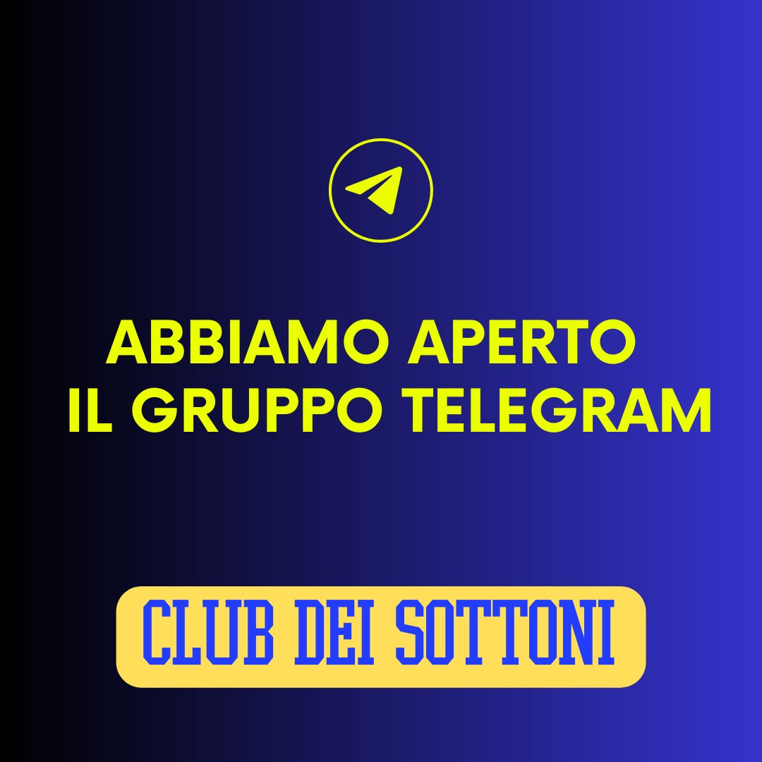 CSottoni's tweet photo. Ebbene sì ! Inauguriamo oggi il nostro gruppo Telegram!
LINK PER ENTRARE:

https://t.co/npbn62fEjl 
#CLUBDEISOTTONI https://t.co/JyFD7OQV5e