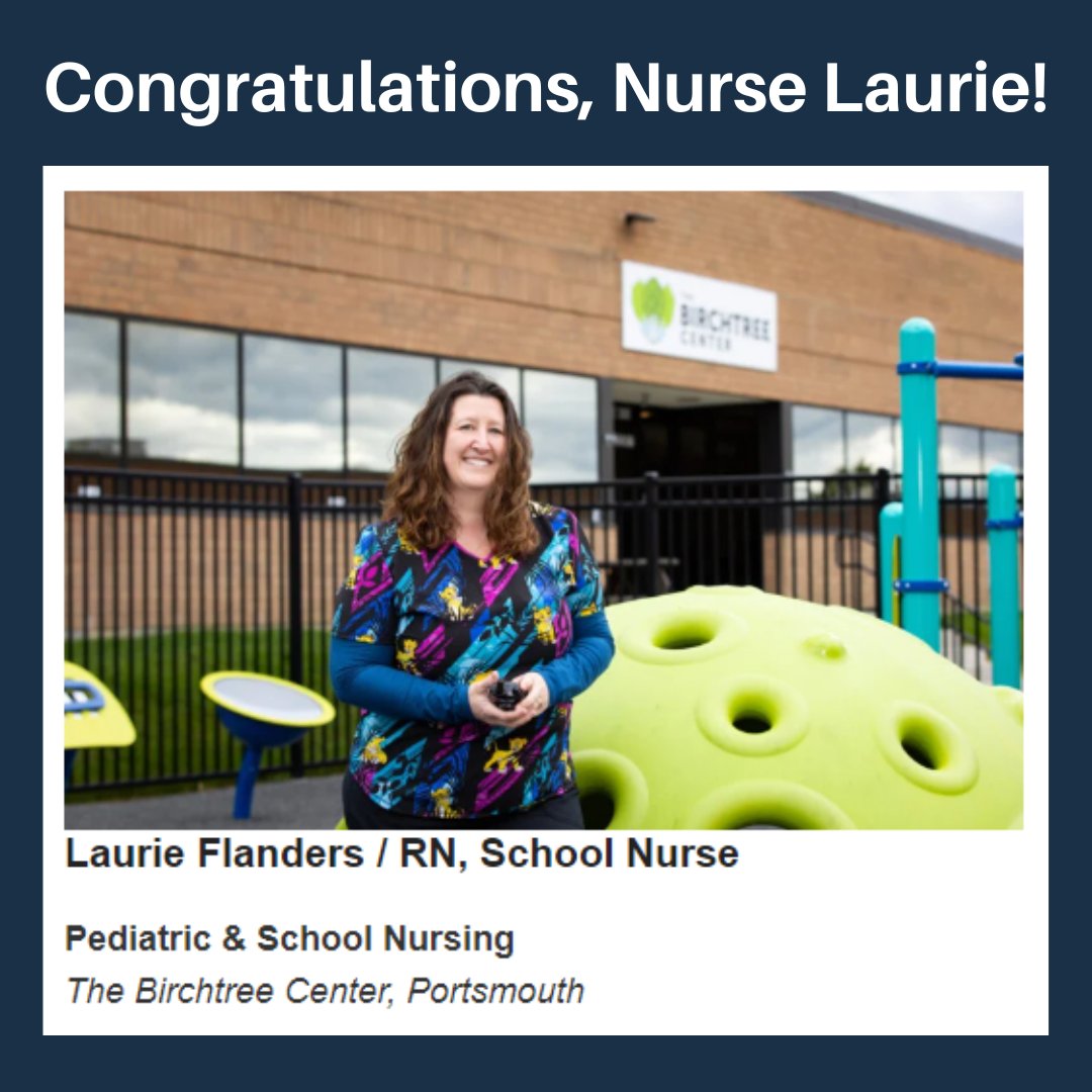 Please join us in congratulating our own Nurse Laurie, who received NH Magazine's Excellence in Nursing 2023 award in the “Pediatric & School Nursing' category last week! You can read more here: nhmagazine.com/excellence-in-… #congratulations #nursing #registerednurse #nurseheroes