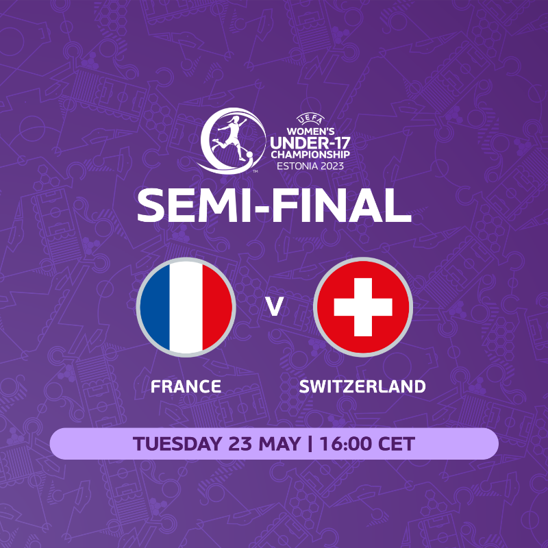 WEURO2025's tweet photo. 🌟 𝑻𝑯𝑬 𝑭𝑰𝑵𝑨𝑳 𝑭𝑶𝑼𝑹 🌟 

France 🆚 Switzerland
Spain 🆚 England

We preview Tuesday's #U17WEURO semi-final action in Estonia ⤵