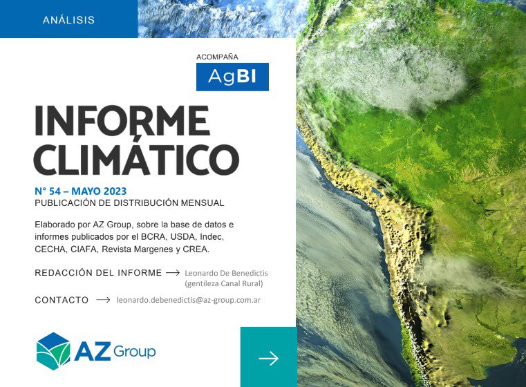 Nuevo Informe Climático del mes de mayo.🌤️

Visualizá las perspectivas climáticas a nivel global y local, con mapas y modelos climáticos analizados en el corto y mediano plazo! 🌎⛈️🌦🌈🌡

Realizado por <a href="/leodebenedictis/">Leo De Benedictis</a>

Link 👉🏻 bit.ly/InformeClimati…

💡Acompaña <a href="/AgBI_agro/">AgBI</a>