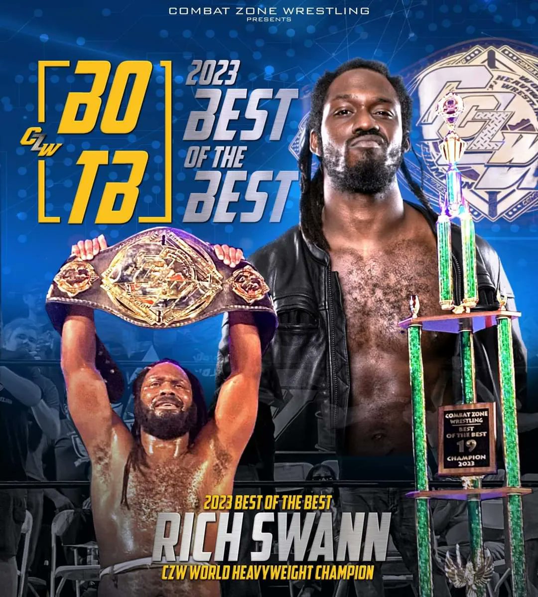 @combatzone 

What a night at #CZWBOTB! 

RICH SWANN realized his dream as he became the winner of BEST OF THE BEST and the NEW CZW WORLD CHAMPION!

What’s next for Mr. All Night Long?

👇👇 let us know who’s next!