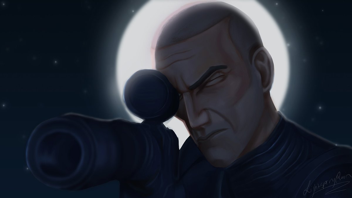 Experimenting with a new painting technique with this redraw. #crosshair being deadly under the glow of the moon. #TheBadBatch