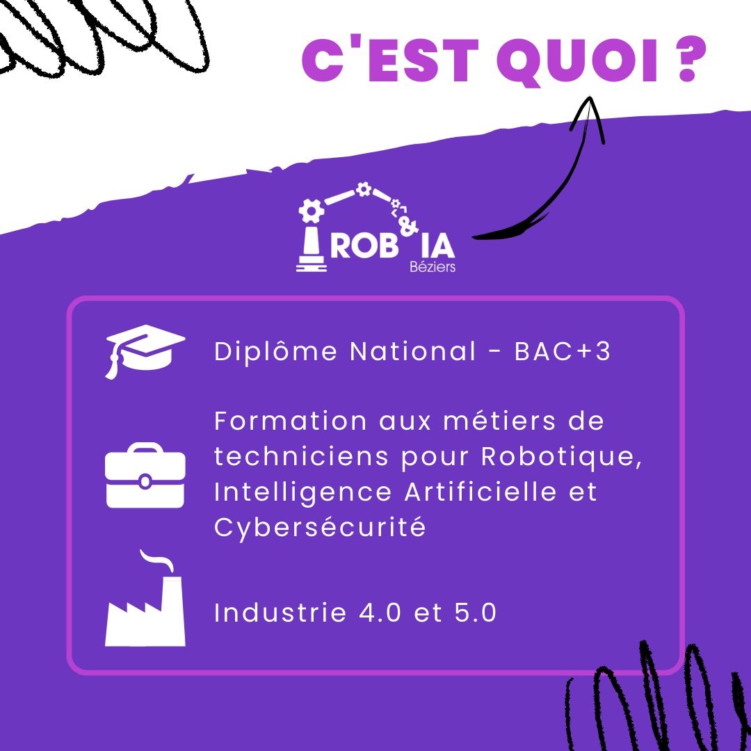 Iutbeziers's tweet photo. Tu es en BTS CRSA, MS SP, GEI AII, CPRP PS, CPI, CIEL ER ou Électrotechnique ?
La Licence Professionnelle Rob&IA est faite pour toi !
#formation #robotique #intelligenceartficielle #ia #bts #btsCRSA #btsMS #btsGEI #btsCPRP #btsCPI #btsCIEL #btsElectrotechnique #iutbeziers https://t.co/dKf8oBGhHb