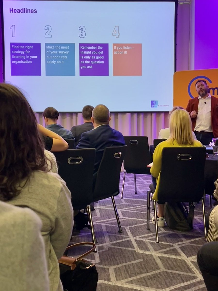 Some great takeaways from Ghassan’s session on understanding employee sentiment… if you’re not going to act on feedback, don’t bother asking for it! 😂#simplyIC