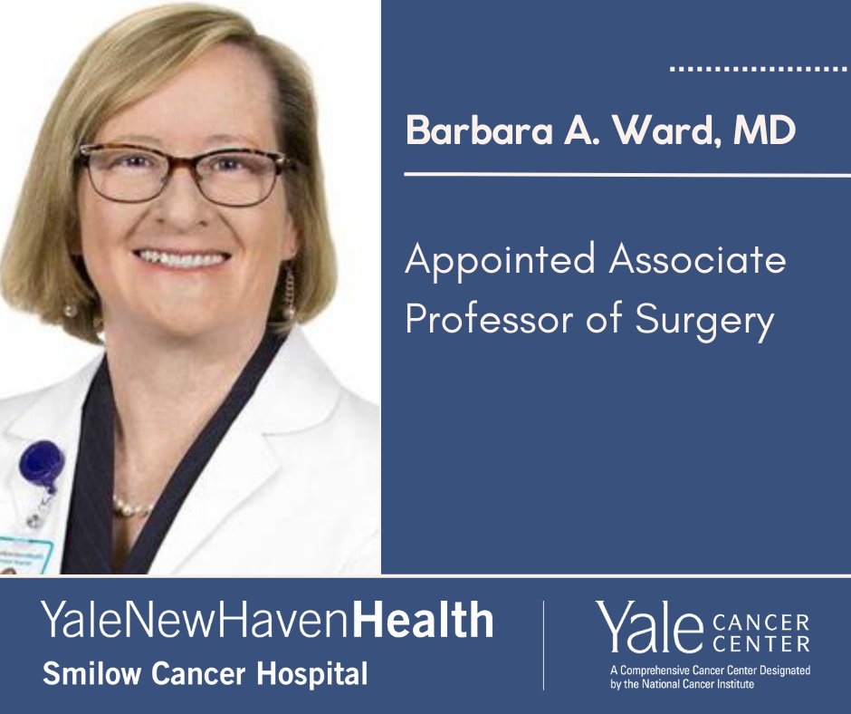 Yale Cancer Center (@yalecancer) on Twitter photo We're proud to welcome Barbara Ward, MD, to Yale Cancer Center and <a href="/SmilowCancer/">Smilow Cancer Hospital</a> as an Associate Professor of Surgery <a href="/YaleMed/">Yale School of Medicine</a> <a href="/YaleSurgery/">Yale Surgery</a>.
<a href="/GreenHosp/">Greenwich Hospital</a> <a href="/YaleBreast/">YaleBreastCancer</a> We're proud to welcome Barbara Ward, MD, to Yale Cancer Center and <a href="/SmilowCancer/">Smilow Cancer Hospital</a> as an Associate Professor of Surgery <a href="/YaleMed/">Yale School of Medicine</a> <a href="/YaleSurgery/">Yale Surgery</a>.
<a href="/GreenHosp/">Greenwich Hospital</a> <a href="/YaleBreast/">YaleBreastCancer</a>