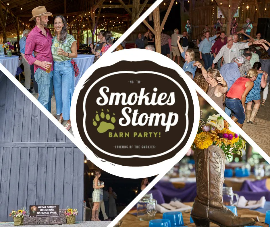 Tickets to the #SmokiesStomp are on sale NOW! Join us at Cataloochee Ranch in Maggie Valley, NC, Sat. 7/22 for dinner, drinks, music, &amp; merriment on the boundary of #GSMNP. Get Details + Buy Tickets: friendsofthesmokies.org/smokiesstomp 
Presented by <a href="/VisitNCsmokies/">Visit NC Smokies</a>