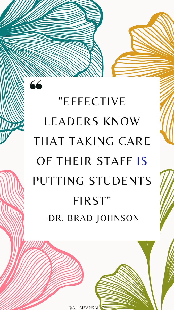 Trish Johnson (@allmeansalltj) on Twitter photo Just love this quote! Leadership is taking care of your team first. Thanks <a href="/DrBradJohnson/">๐๐ซ๐๐ ๐๐จ๐ก๐ง๐ฌ๐จ๐ง</a>
#AllMeansAll #SpedEdLeaders Just love this quote! Leadership is taking care of your team first. Thanks <a href="/DrBradJohnson/">๐๐ซ๐๐ ๐๐จ๐ก๐ง๐ฌ๐จ๐ง</a>
#AllMeansAll #SpedEdLeaders