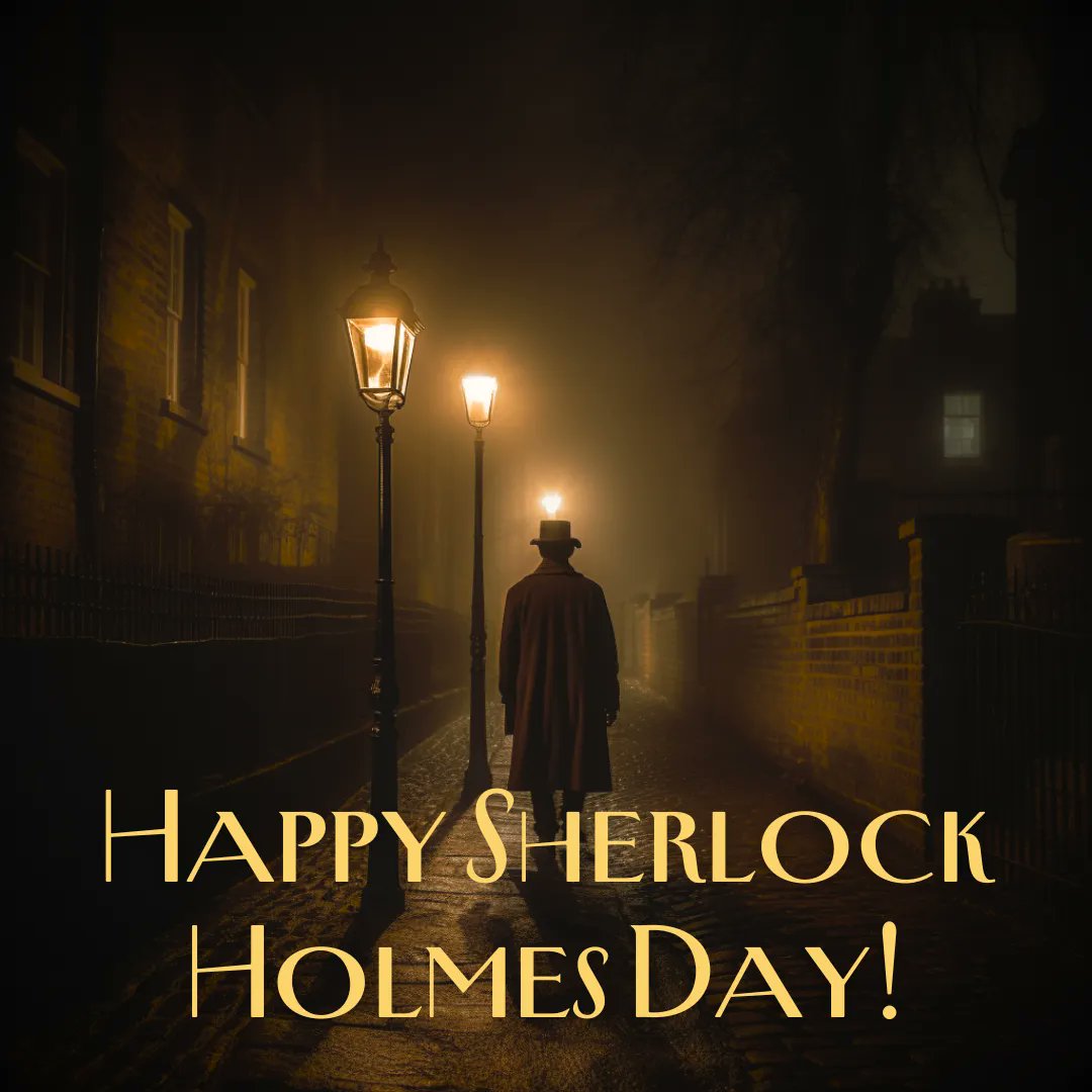 Happy #SherlockHolmesDay, fellow mystery lovers! 🕵️‍♂️ Today, we celebrate Sir Arthur Conan Doyle's iconic detective and his unforgettable adventures. Have a favorite Sherlock Holmes story or adaptation? Share it in a reply! 

#MysteryLovers #AvidReaders #DetectiveStories