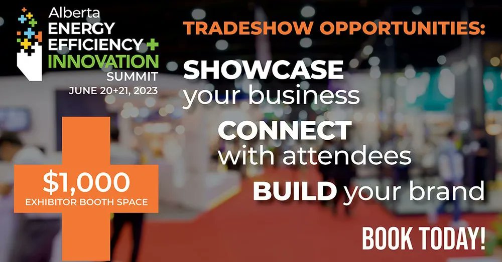 Want to get involved in the AEE+I Summit and showcase your organization in front of the province's energy efficiency leaders? 

We have tradeshow booths available for purchase! Secure your spot for a $1,000.  Be part of the energy efficiency conversation! buff.ly/3M5fL5U