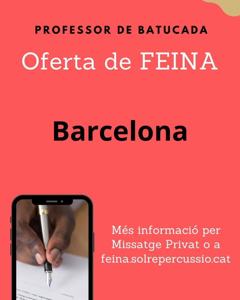Ampliem plantilla!! Tens ganes de formar part d'un equip integrador i treballar de la teva passió?? T'estem buscant!
.
Posa't en contacte amb nosaltres i marca el ritme de la teva vida.
.
Tens dubtes? El 100% de la plantilla recomanaria al seus amics tre… instagr.am/p/CsjFzX1NI77/