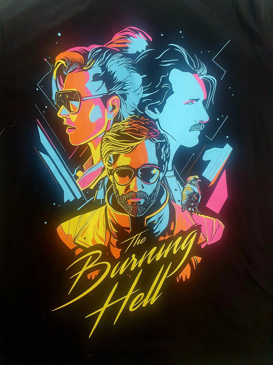 Awesome show from @theburninghell (as ever) last night at <a href="/VICTORIADALSTON/">The Victoria Dalston</a>, and an opportunity taken to buy one of these spectacular t-shirts!