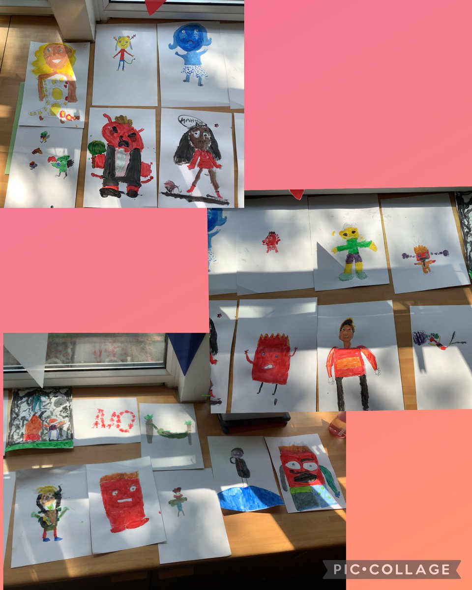 An art teacher came into our class this morning to work with us. We created emotion characters, we had to think about how we can use colour to show emotion.